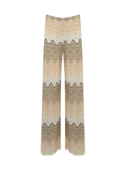 Pantalone Amalia in maglia raschel Beige Mc2 Saint Barth | AMALIA00187H RACHEL SEA WAVE 11